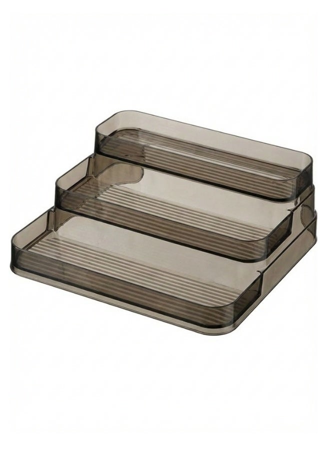 رف عرض مكون من 3 طبقات، حامل عطور، حاوية صغيرة لتنظيم زجاجات مستحضرات التجميل وأدوات المكياج وأحمر الشفاه وزجاجات طلاء الأظافر- فاميه - Image 2